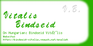 vitalis bindseid business card